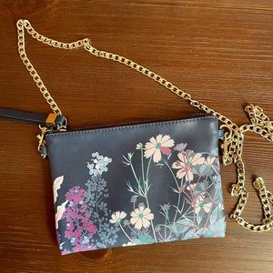 Merona navy floral crossbody purse